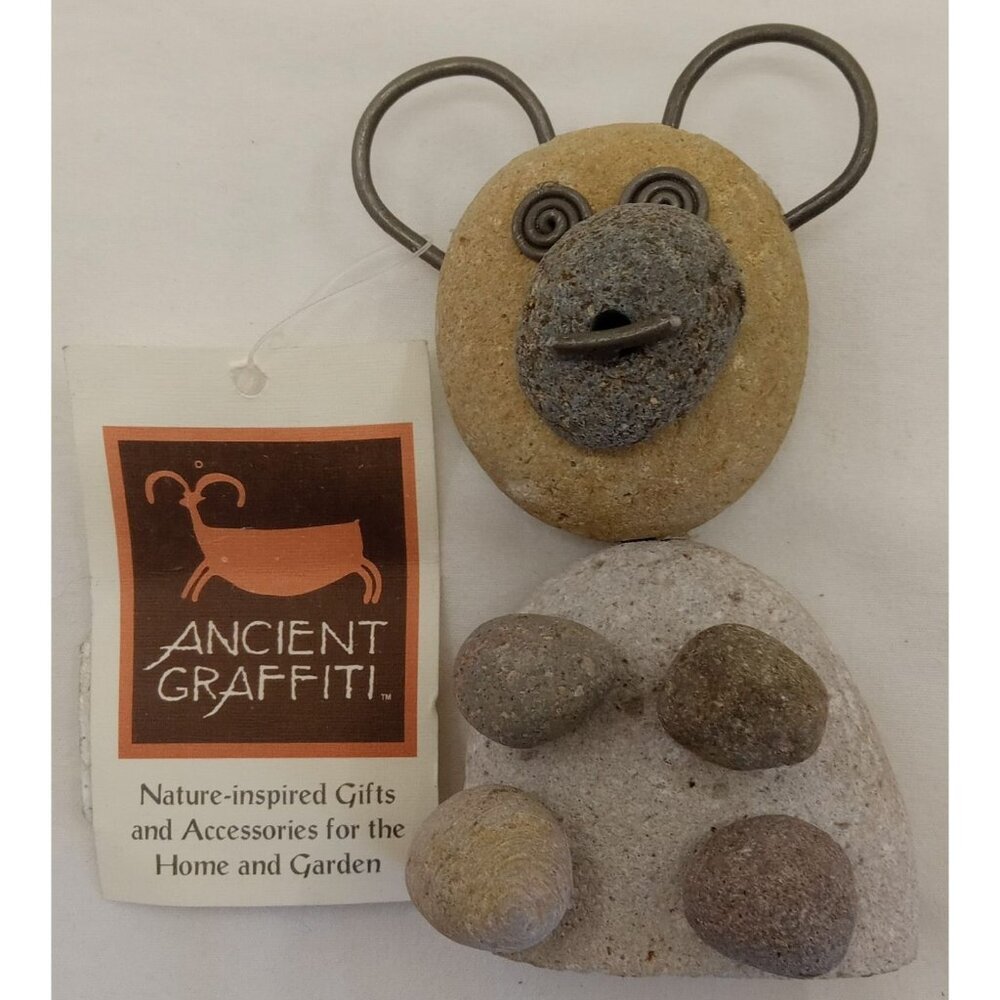 Rock Bear Art Statue – Handcrafted Stone Sculpture for Unique Home Decor